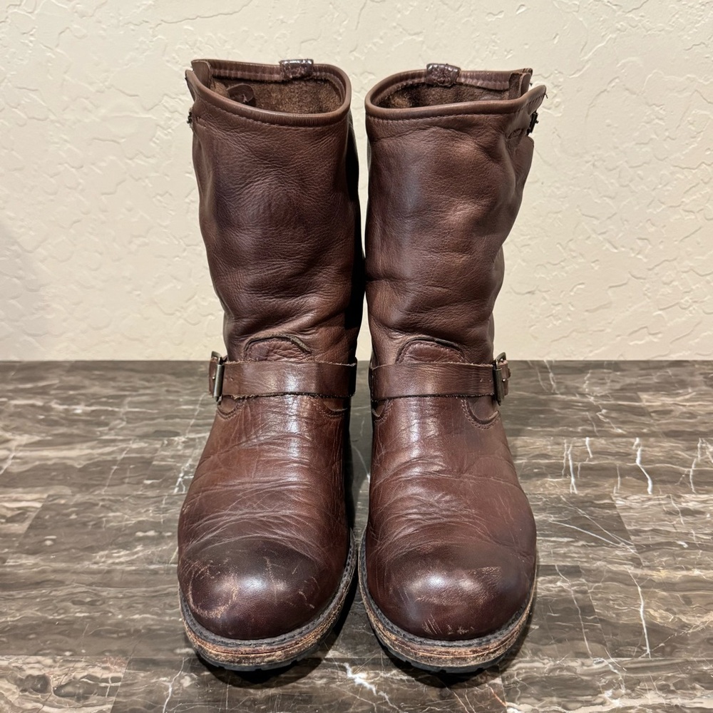 Vintage Foundry Co. Leather Engineer Moto Boots - Picture 5 of 11